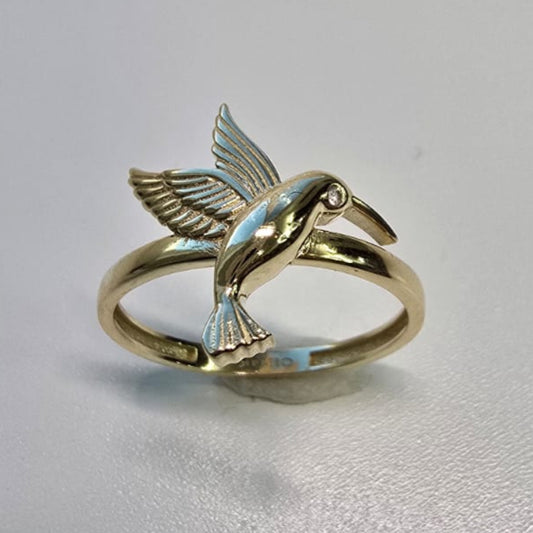 Anillo de Colibrí  en Oro 14K